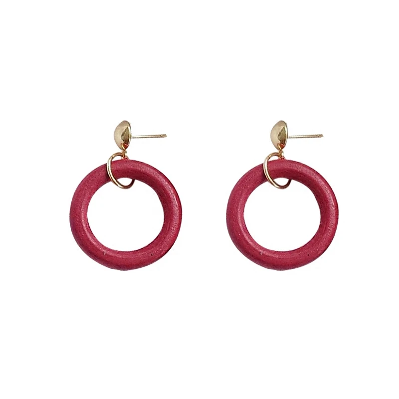 

2017 new fashion brand jewelry minimalist geometric ring earrings fashion wild tide women popular earrings ladies jewelry gifts