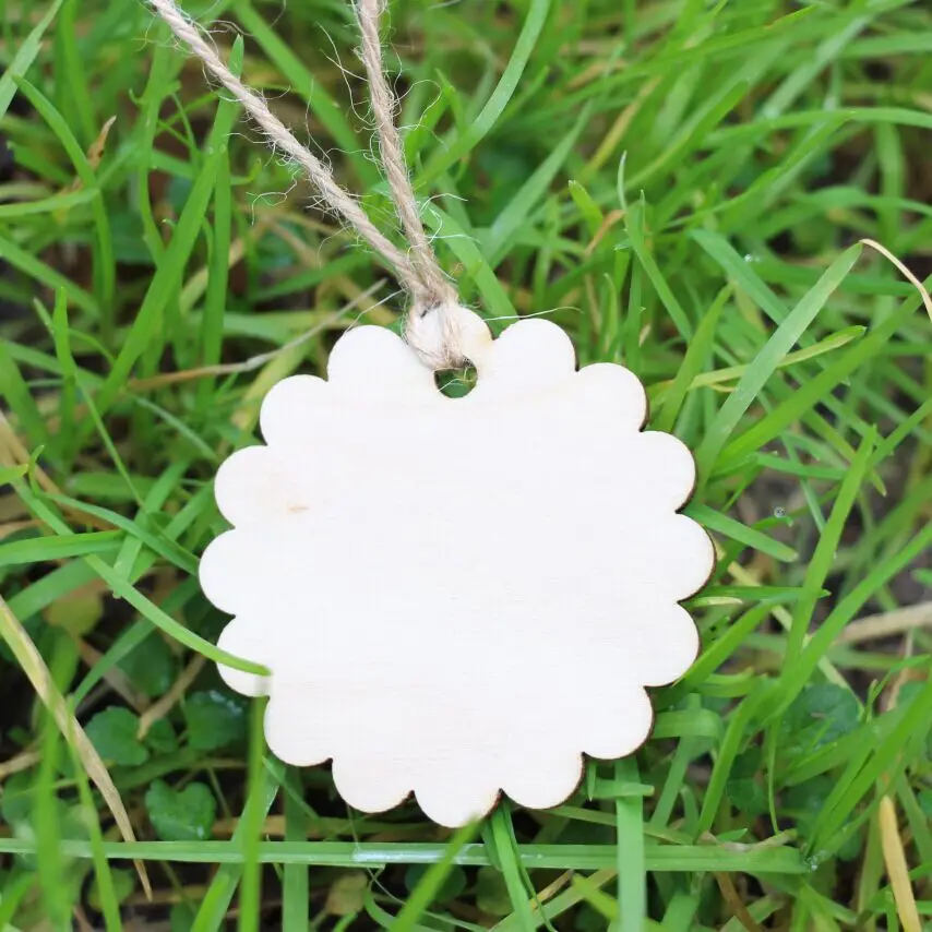 16pcs Flower Shape Unfinished Wood Craft Family Birthday Date Tags Earrings Wedding Plaque Jewelry | Дом и сад