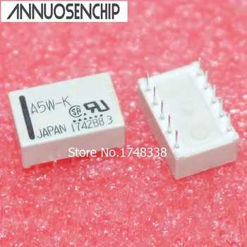 

50PCS 100PCS Relay A5W-K DIP-10 Relay 2x UM 5V Audio Signal EA2-5NU EA2-5 TQ2-5V