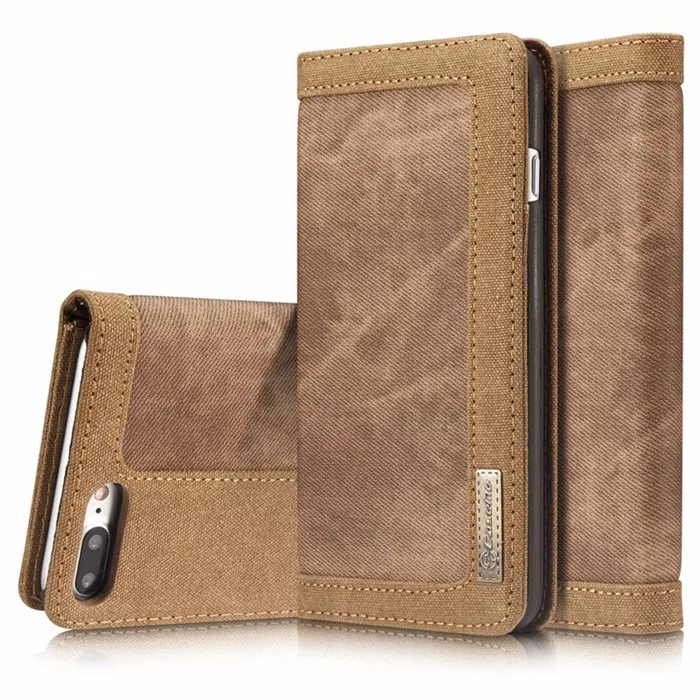 Original CaseMe Retro Canvas Wallet Phone Case For Apple Iphone 7 7 plus Flip Protect Cowboy Cases Cover flip mobile phone bags  (8)