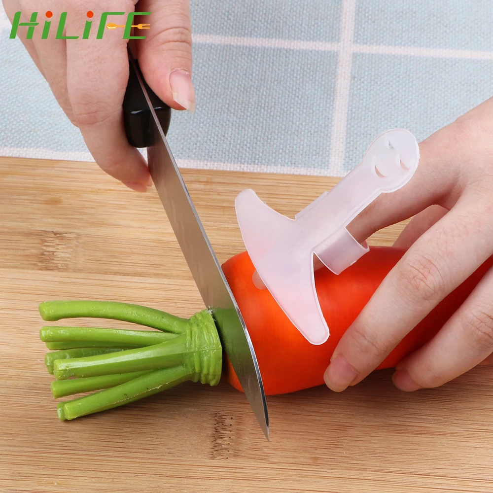 

HILIFE Vegetable Cutting Safety Tool Hand Protector Plastic Finger Guard Smiley
