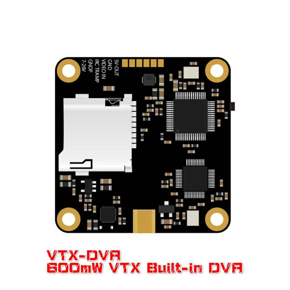 

SpeedyBee VTX-DVR 5.8G 48CH 600mW VTX Built-in DVR Support Betaflight CMS Control/IRC Tramp/PIT Mode for FPV Racing Drone Stack