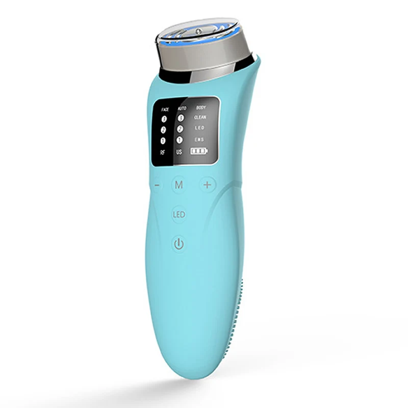 8 в 1 используется ультразвуковая РЧ Светодиодная лампа для маникюра EMS микротоковая, для лица Очищающее многофункциональное водонепроницаемое устройство для поддержания красоты кожи морщин