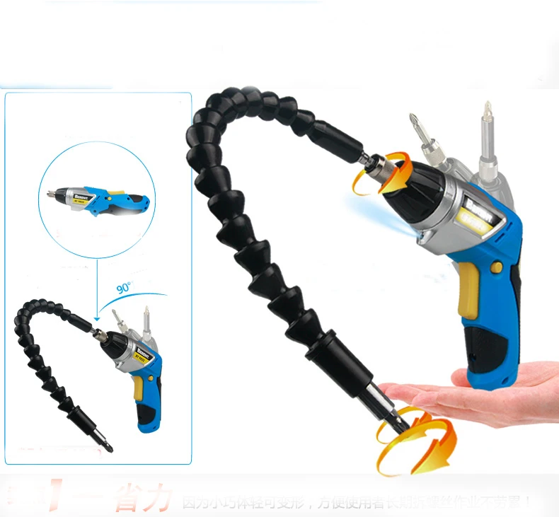 Электрическая отвертка, Электрическая отвертка с гибким валом, литиевая, деформационная электрическая отвертка, втулка, 3,6 В