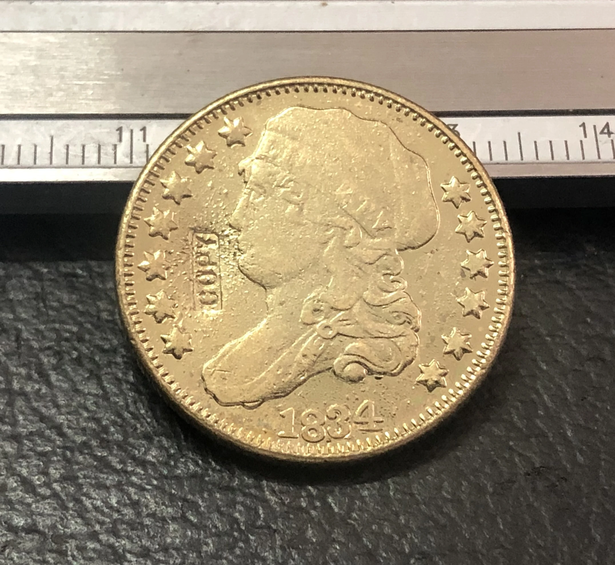 1834 ограниченная бюст $5 Золотая копия доллара | Дом и сад
