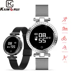 Смарт-часы IP68 Водонепроницаемый Для женщин Смарт Часы Heart Rate фитнес-браслет с Bluetooth вызов напоминание Смарт Браслет для IOS и Android