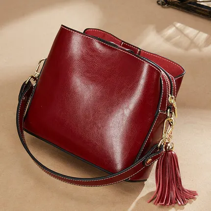 Сумки из натуральной кожи, роскошные сумки, женские сумки через плечо, дизайнерские женские сумки-тоут, сумки известного бренда - Цвет: wine red