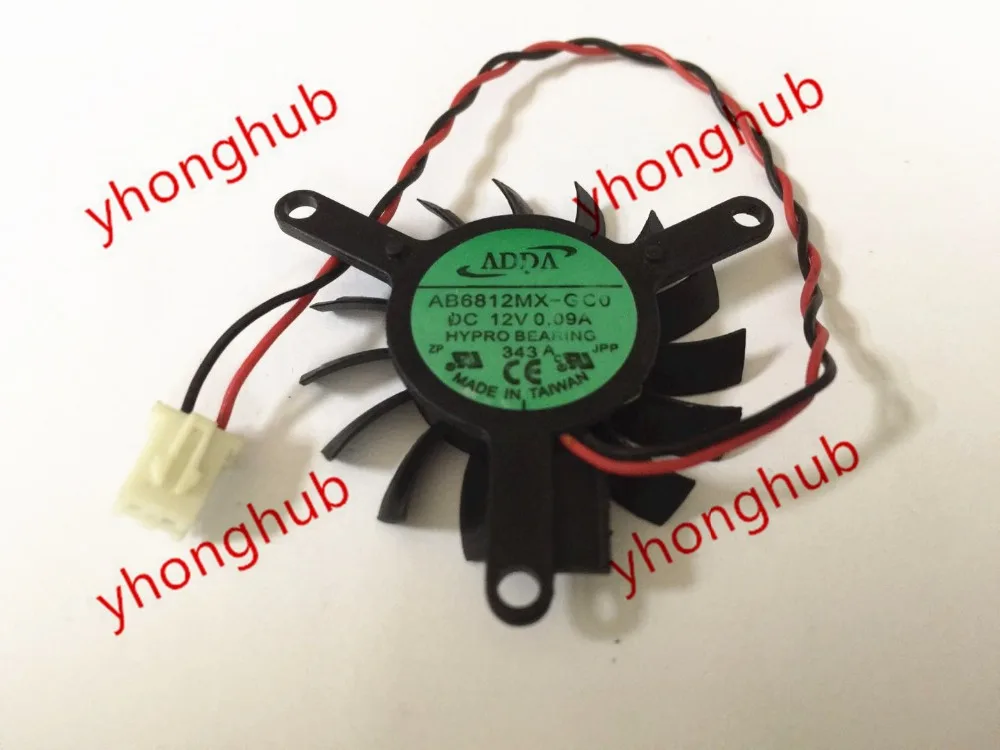 

ADDA AB6812MX-GC0 DC 12V 0.09A 43x43x7mm 2-wire Server Cooler Fan