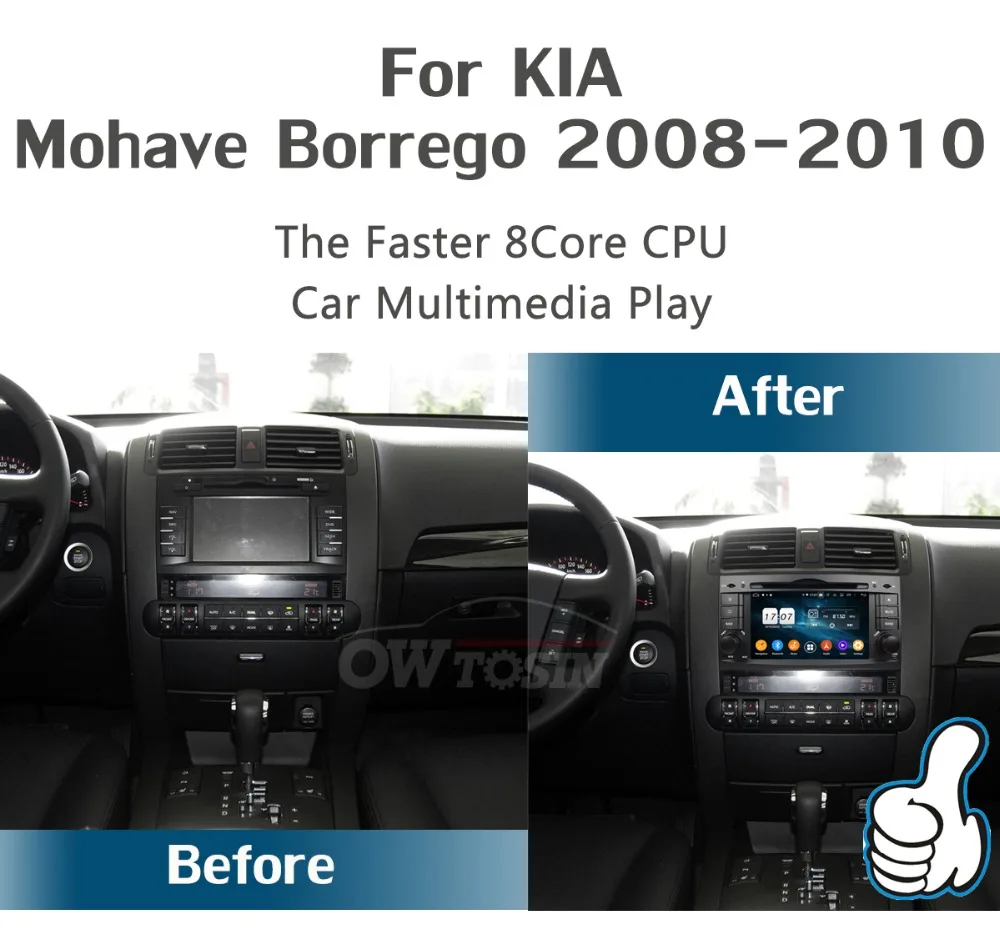 " ips 8Core 4G ram+ 64G rom Android 9,0 автомобильный dvd-плеер для Kia Mohave Borrego 2008- DSP радио gps Parrot BT Adas мультимедиа