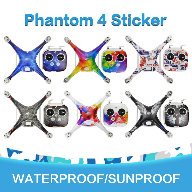 

Original DJI PHANTOM 4 Sticker Full Fuselage Remote Control Sticker Outdoors Type Waterproof SKIN FREE SHIPPING