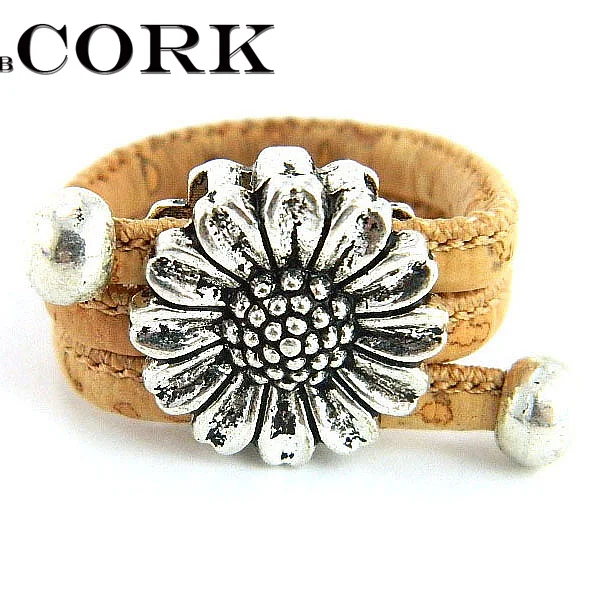 

Portuguese cork Ring DIY handmade Ring Daisy Ring soft original, handmade ARE-012