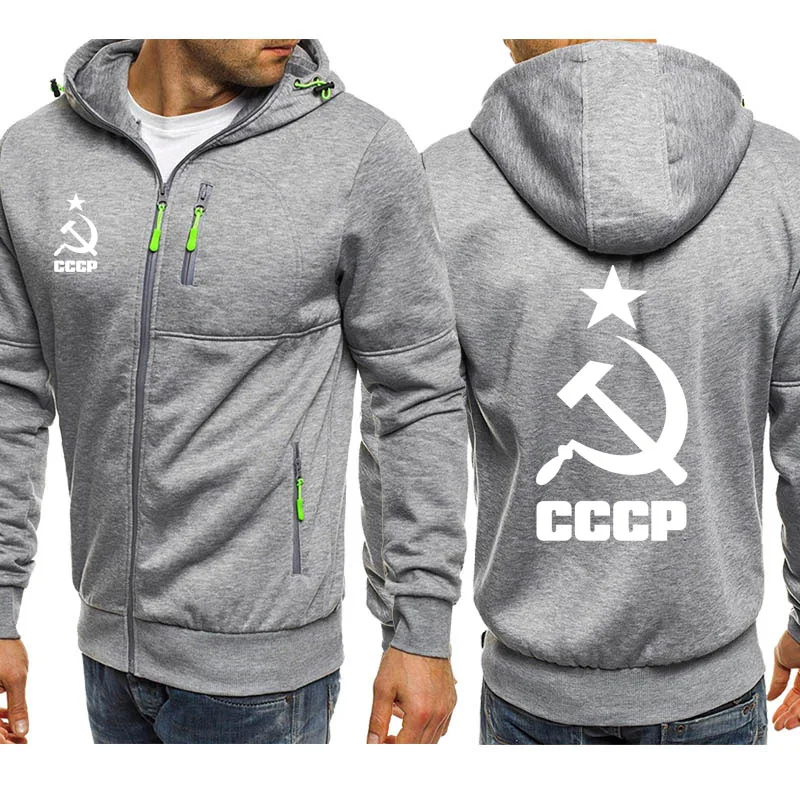 Мужские толстовки с капюшоном уникальным принтом CCCP из России СССР мужская