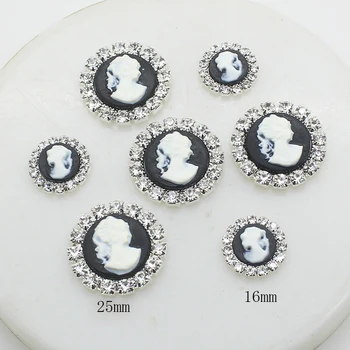 

ZMASEY New Sale Metal Buttons 10Pcs/Lot 25mm Sewing Flatback Decorative Button diy Handwork Hair Accessories Fitting Sale Price