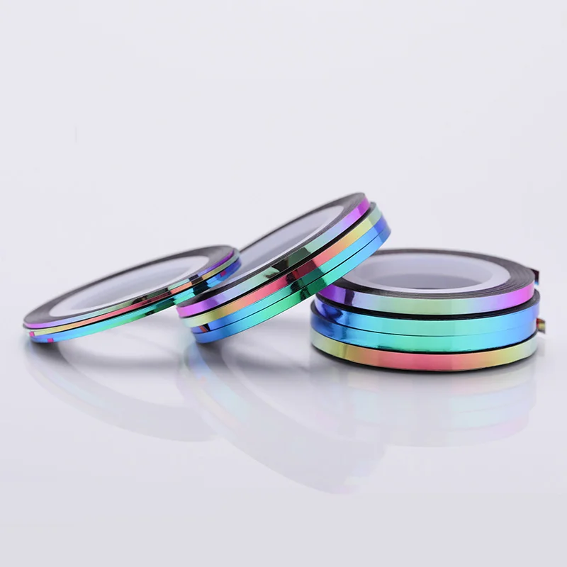 

4 Rolls/Set 1mm 2mm 3mm Chameleon Nail Striping Tape Line Adhesive Decal Nail Art Decoration Manicure Tools Design