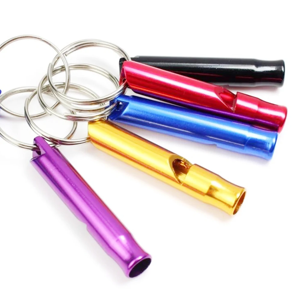 

Wholesale 100pieces/lot Multifunctional Aluminum Alloy Emergency Survival Whistle Keychain For Camping Hiking Outdoor Sport Tool