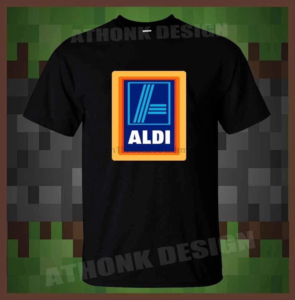 New Aldi supermarket grocery T-SHIRT ALDI MARKT FOOD STORE Gift Print T-shirtHip Hop Tee ShirtNEW ARRIVAL tees | Мужская одежда