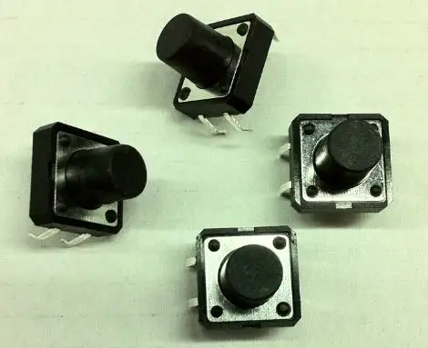

12x12x9mm 4pin DIP Tactile Tact Mini Push Button Switch Micro Switch Momentary 50pcs/lot