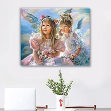 Картина по номерам художественная краска по номеру милый ангел декоративная живопись ручная роспись цвет украшение живопись масло paintin