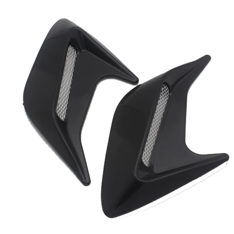 

2pcs Abs Plastic Car Simulation Side Vents Decorative Car Side Vent Air Flow Fender Intake Sticker Shark Gills Side Vent Sticker