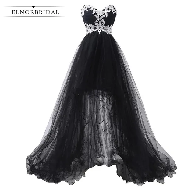 Black Formal Evening Dress Long 2017 High Low Wedding Guest Black Formal Evening Dress Long 2017 High Low Wedding Guest Sweetheart Prom Dresses Imported Party