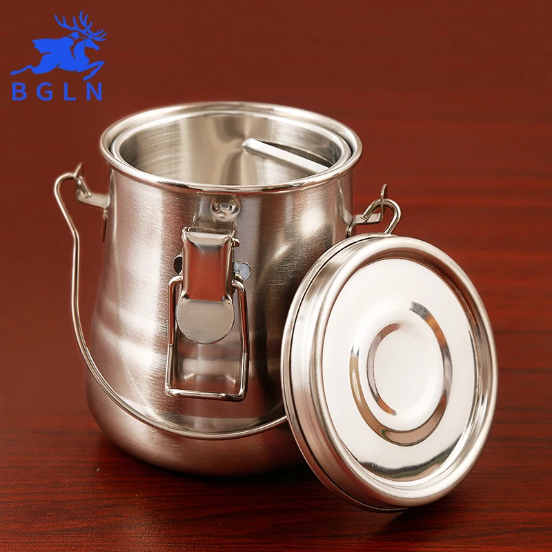 

BGLN Oil Painting Brush Washing Bucket Wash Pen Barrel Cup Wash Brush Pot Stainless Steel Oil Paint Brush Washer Art Supplies