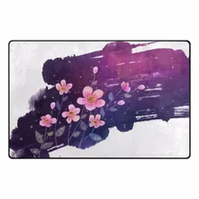 Декоративное противоскользящее покрытие Противоскользящий коврик для гостиной, спальни, туалета, кухни коврик из пены с эффектом памяти розовые цветы фиолетовый