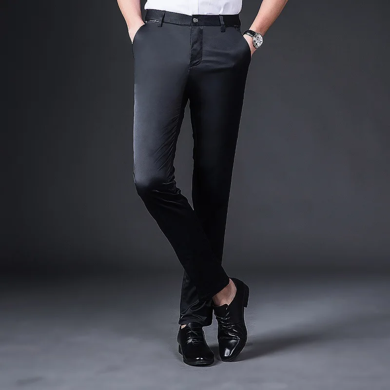 2018 high quality men suit pants classic business casual straight