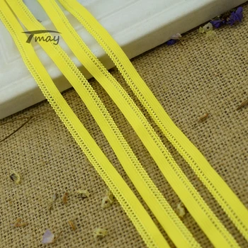 

#223 Bright Yellow Lace Ribbon 8yards stretch elastic lace Trim Sewing Underwear Pants Bra Lace Clothing Trimming DIY Baby Cloth