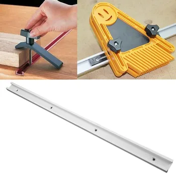 

T-Track Aluminum Slot Miter Track Jig Tracking Fixture For Woodworking Routers Table Bandsaw DIY Tool Length 600mm