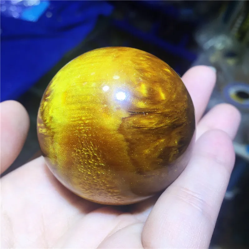 Новинка 50 мм красивая золотая морская ива Коралловая насадка шар orb с лечебным
