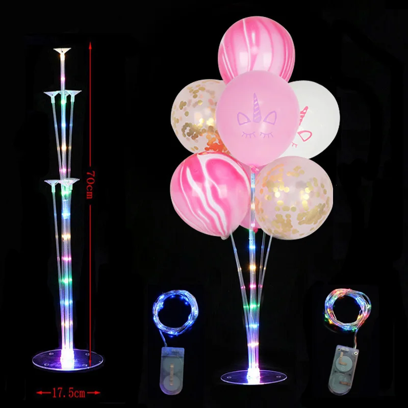 LED Lights Balloons Column Stand Table Floating Wedding Decor Balloon Holder Stick Baby Shower