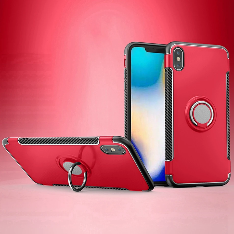 Magnetic Car Holder Phone Case for iPhone 8 plus Cover Finger Ring Stand Coque for iPhone XR XS Max X 6 7 plus Full Protect Case (18)