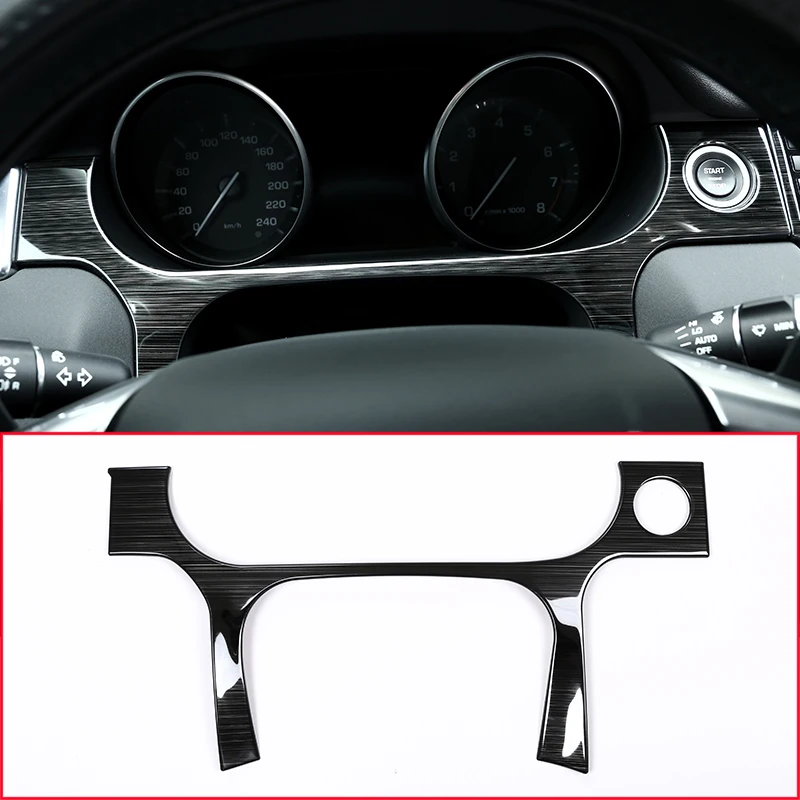 

Stainless Steel Black Brushed Car Interior Dashboard Decoration Frame Trim Kit For Land Rover Discovery Sport 2015-18