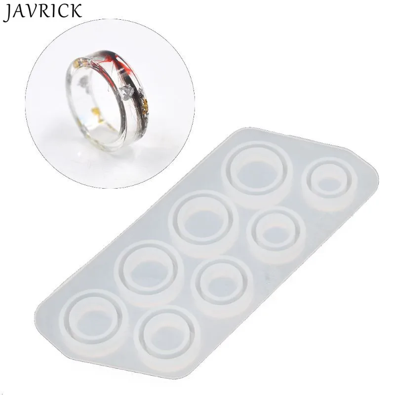 

8Pcs Assorted Sizes Ring Silicone Mold Jewelry Resin Casting Mold US Size 5-12