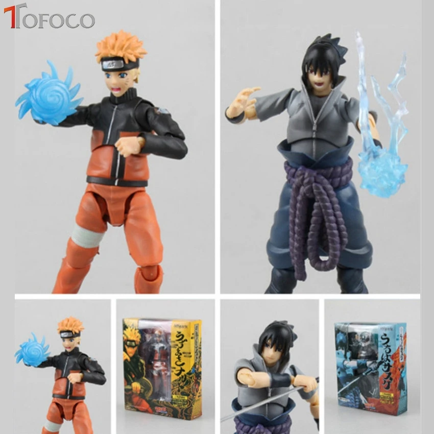 

TOFOCO Anime Uzumaki Naruto Collection Action Figure Models Naruto Chidori Sasuke PVC Movabale Joints Model Toys Can Change Face