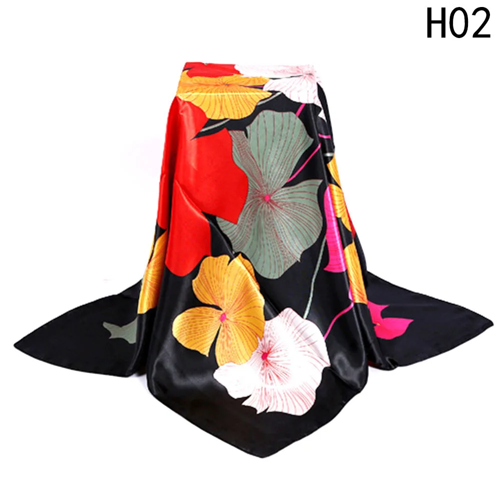 

Euro style compass simulation trace towel sunscreen silk 90cm*90cm square scarf