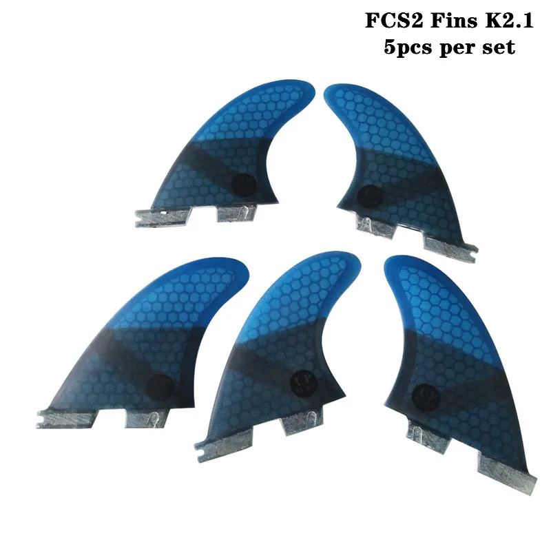 Surf FCSII K2.1 Quilhas фасетчатый Киль стекловолокно 5 шт. в наборе Surf FCS2 плавники для серфинга 4 цвета