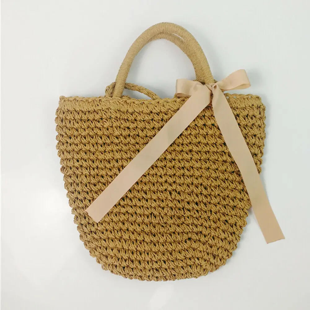 

Fashion straw bag female large capacity shoulder bag rattan hand-woven beach bag boho style handbag