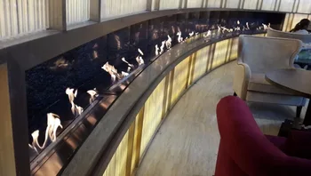 

48 inch Remote control silver or black bio etanol recessed electric fireplace