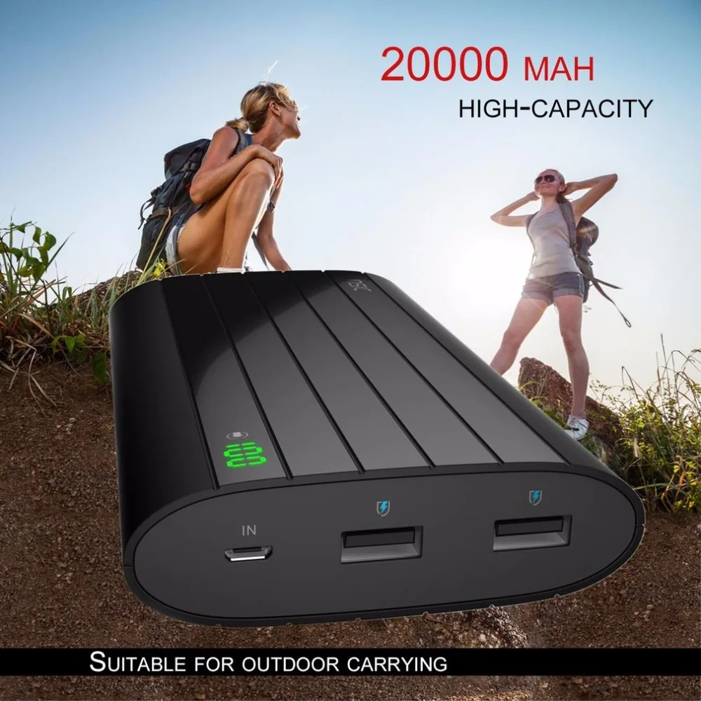 VINSIC 15000mAh Powerbank Extenal Battery Pack Portable Power Charger Fast Charger Universal Power Bank LED Display Accessories