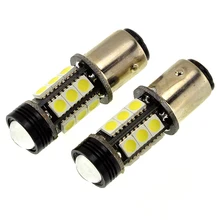 2 шт. 5 Вт P21W BAY15D 1157 светодиодный 12 5050SMD автомобиля стоп-сигнал, сигнал заднего хода стоп-сигнал поворот сигнальная лампа габаритного фонаря