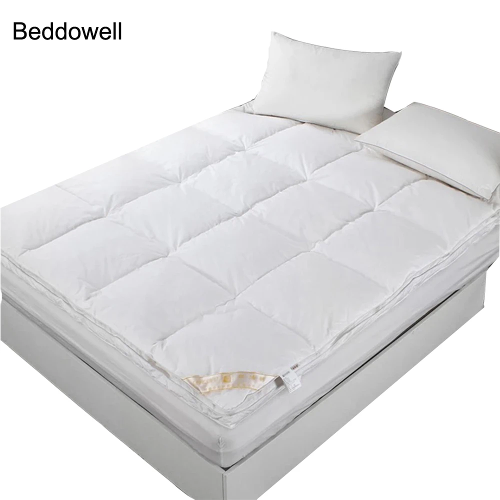 

5CM Thickness Microfiber Plush Feather Down Filling Hotel Mattress Solid Single Double Twin Queen King Size Sleeping Mattress