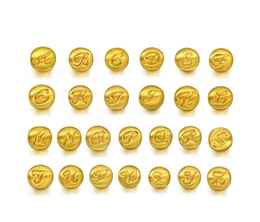 1 шт 24K желтое золото кулон/3D Lucky 26 английские буквы кулон/1g/только 1|pendant whistle|pendants