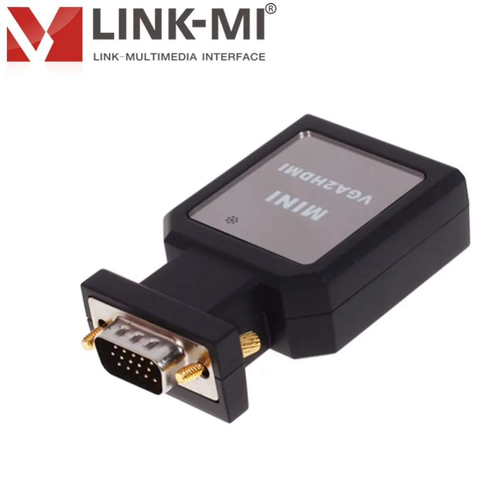 LINK MI LM VH05 Мини HD преобразователь из VGA в HDMI + 3 5 мм аудио видео адаптер к HDTV или DVI