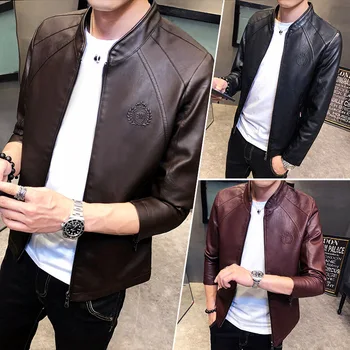 

young man leather cultivate one's morality type of new fund of 2020 autumn winters Handsome motorcycle leather jackets