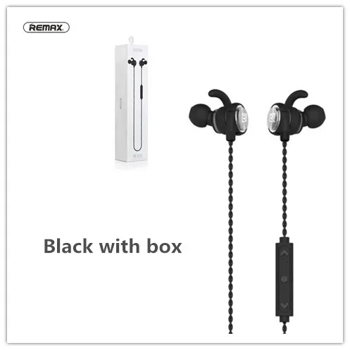 remax RB-S10, беспроводная Bluetooth гарнитура, Hi-Fi стерео Музыкальная гарнитура, Магнитная Адсорбция, дизайн для iPhone, Xiaomi - Цвет: with retail box