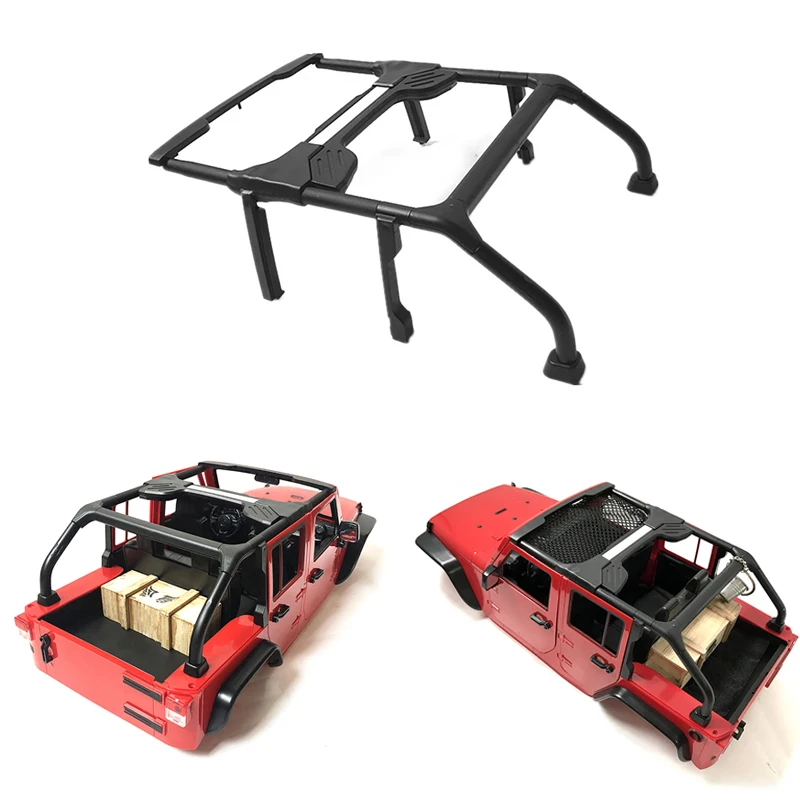 

For Wrangler Jeep Body Shell Roll Bar Modified Convertible Car Part for 1/10 Axial SCX10 II 90046 313mm Wheelbase RC Crawler Car