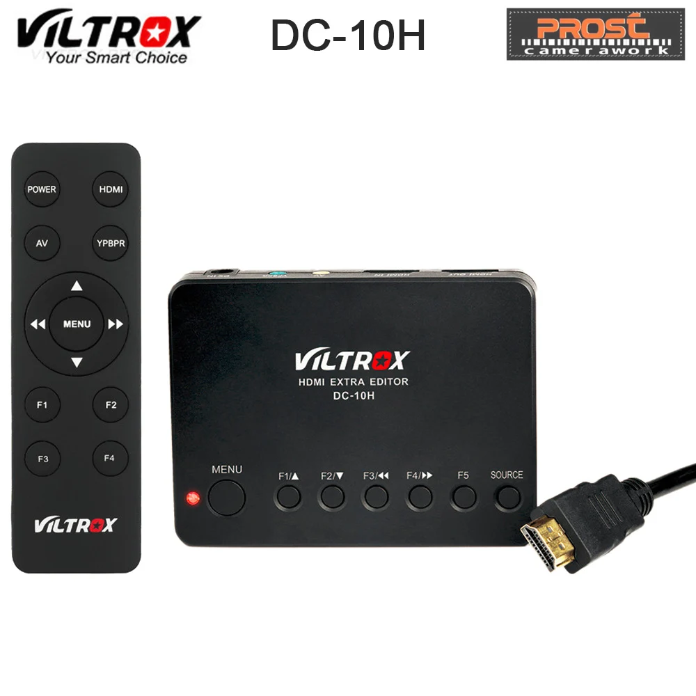 

VILTROX DC-10H Full HD 1080P 60fps DLSR Mirrorless Camera to Monitor Display TV Adapter Converter Box Editor with Remote Control