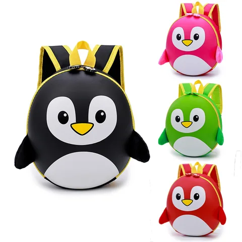 Crianças dos Desenhos Animados do Pinguim Bolsas de Escola do Jardim Jardim de Infância Mochilas para Meninos e Meninas 2018 de Infância Crianças Mini Casca Dura Mochila à Prova d’ Água