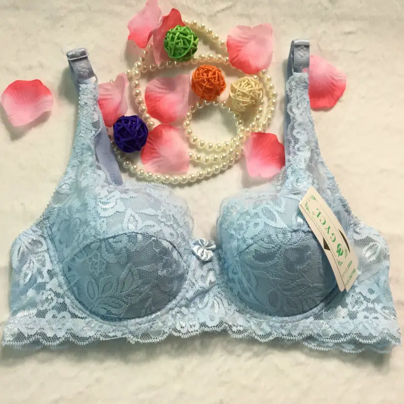 bralette top Top Women Underwear Sexy Push Up Bras 3/4 Cup Padded Lace Sheer Bra Cup B ONLY Women Bra sexy bra